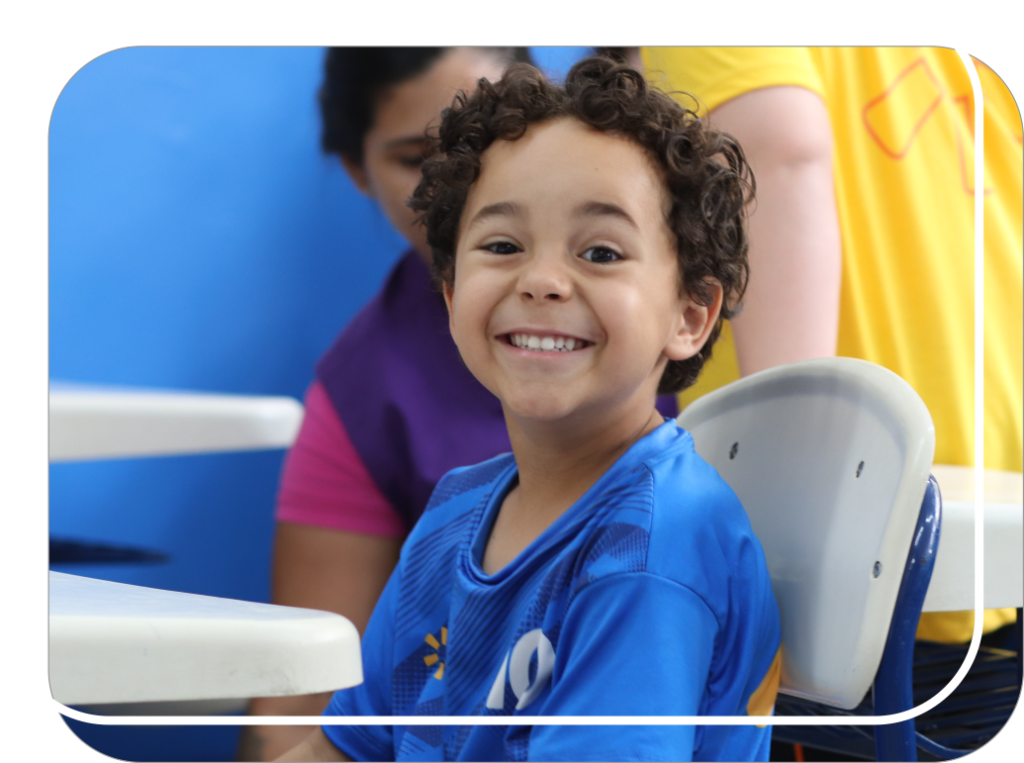 Aluno de educação infantil do colégio innovativo