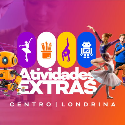 Ballet, Ginástica Rítmica, robótica, desenho, teatro, futsal